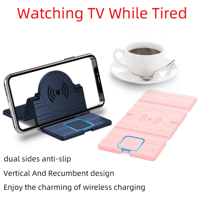 15w qi wireless charger pad fast charging dock station mount non slip mat car dashboard holder stand for iphone huawei samsung free global shipping