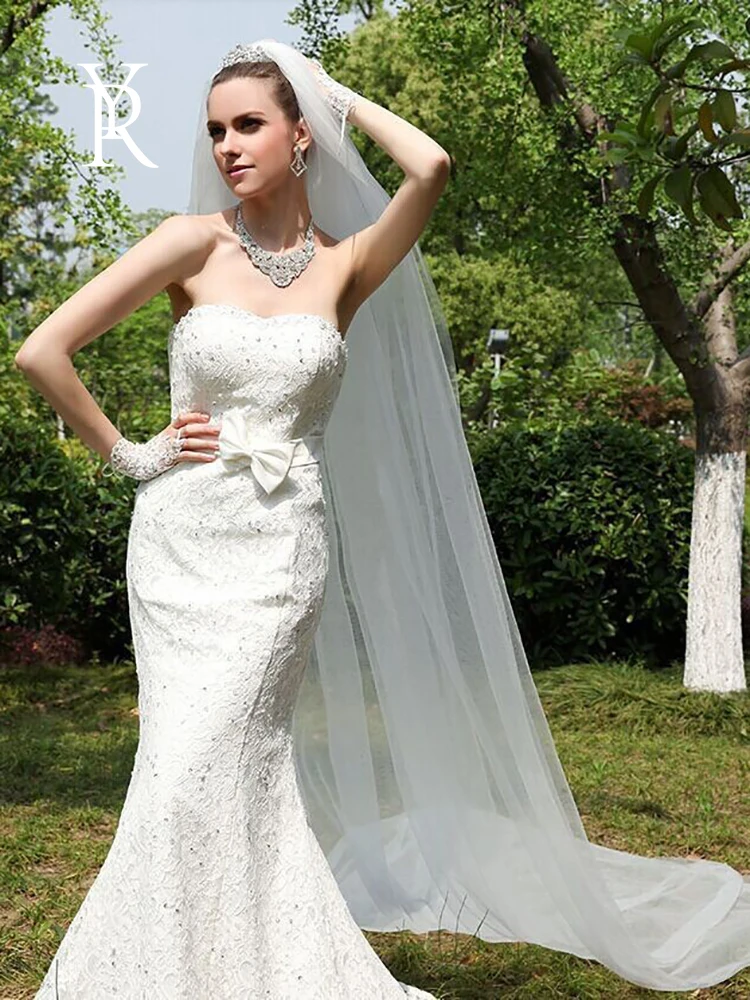 

YILIBER 3 meters single layer veil simple tail veil soft yarn wedding accessories soft yarn bridal veil