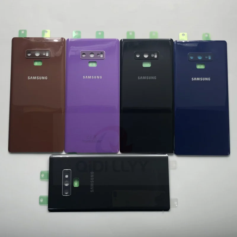 Для SAMSUNG Galaxy Note 9 N960 N960F N9600 Задняя стеклянная крышка для батареи задняя дверь Чехол для корпуса для SAMSUNG Note 9 Задняя стеклянная крышка