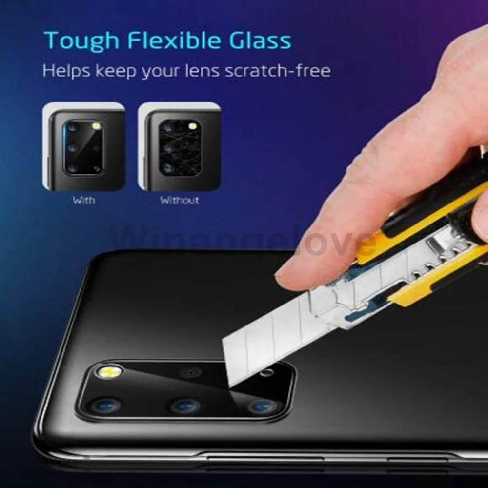 500 шт. Защитное стекло для объектива камеры samsung galaxy s20 ultra s10 plus|Защитные стёкла и