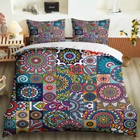 3d bohemian mandala soft bedding set duvet cover pillowcase quilt cover queen king size bedspread 23pcs