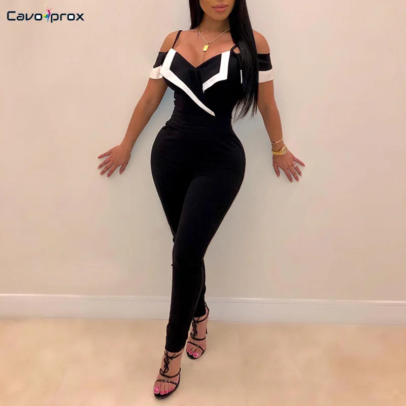 Женские цветные облегающие комбинезоны с открытыми плечами уличная одежда