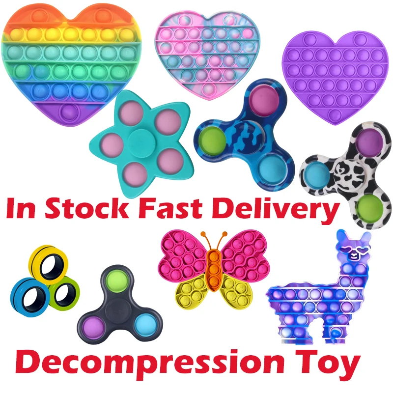 

Stress Reliever Toy Fidget Toy Push Bubble Decompression Sensory Set Fidget Sensory Toy Autism Special Needs 2021 Relief Anxiety