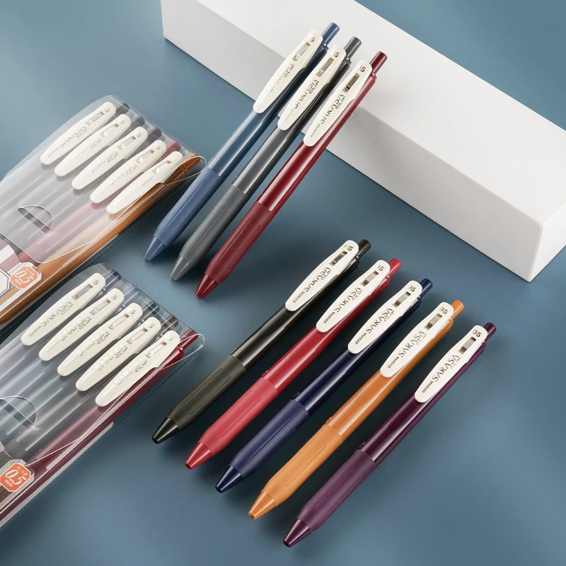 

Japan Stationery Zebra JJ15 Vintage Color Gel Ink Pen SARASA CLIP 0.5mm New Retro Colors Speed Dry Anti-fatigue Signature Pen