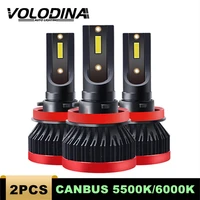 volodina h11 led headlight led lamp h4 h8 hb4 hb3 car led light bulbs 9005 9006 12000lm 6000k white headlamp fog lights 2pcs