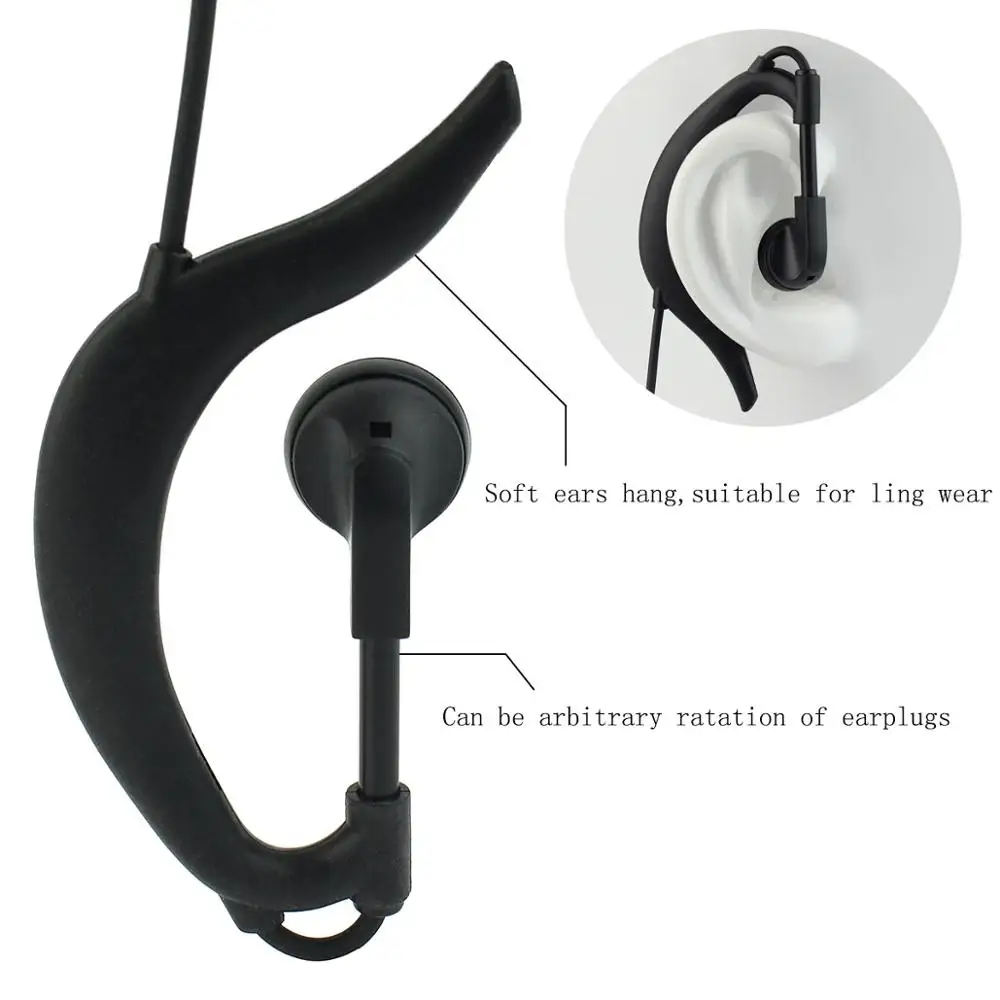 2 Pin Retevis R-111 Тип PTT для переносного приемо-передатчика bluetooth наушник регулируемой
