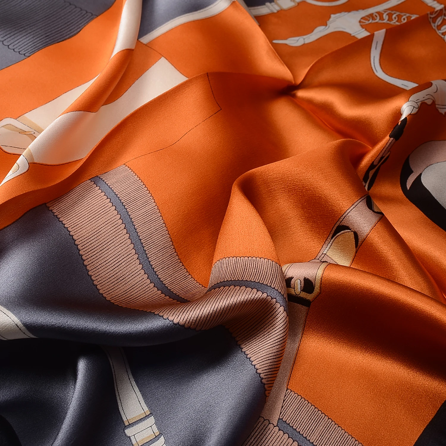 hot sale 2020 female silk neck scarf square hair scarves foulard head brand shawls and wraps neckerchief bandana 7070cm hijab free global shipping