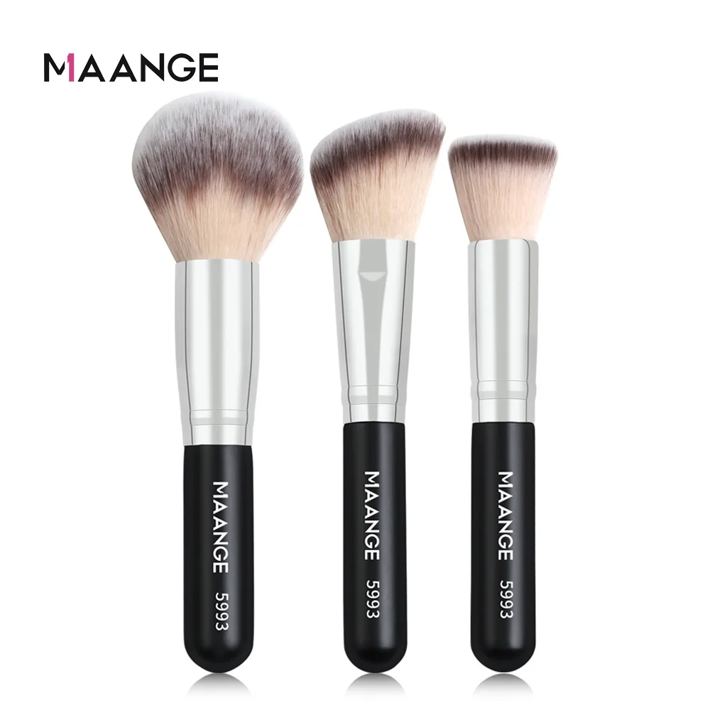 

Профессиональные кисти для макияжа, 3 шт., кисть для основы, румян, консилера, мягкая кисть для красоты лица, набор кистей для растушевки, косм...