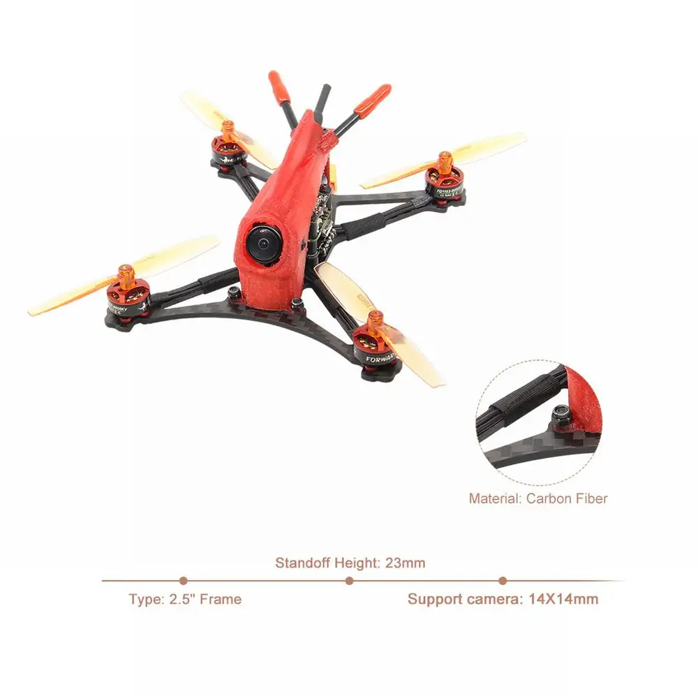 HGLRC зубочистка Parrot120 Pro 120 мм FPV гоночный Дрон с камерой 1200TV 2-4S F4 Контроллер полета