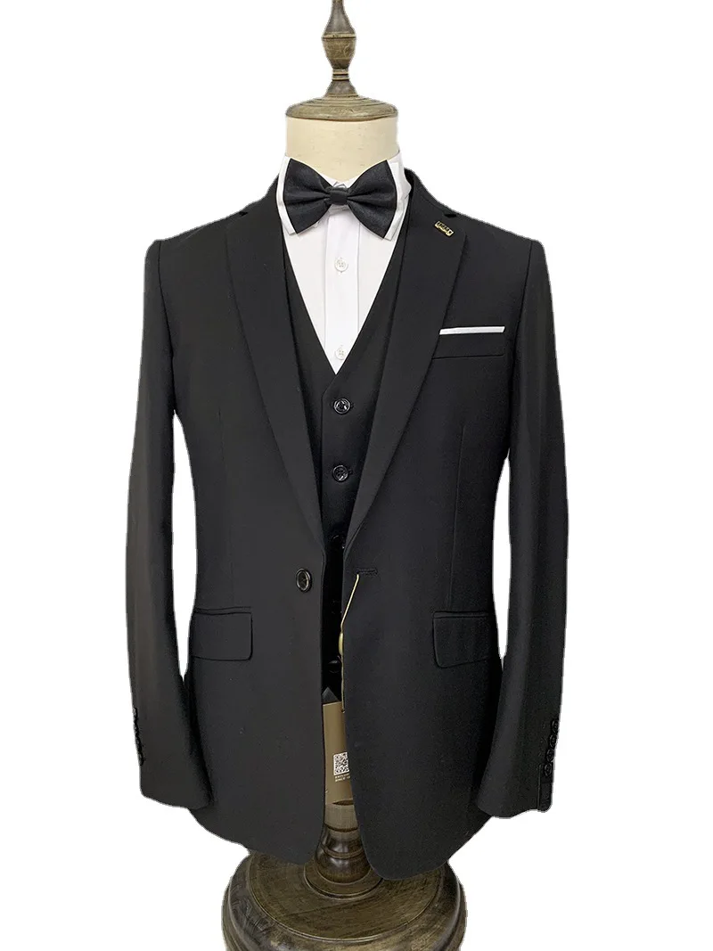 

Men's Classic Suit 3 Pieces Lapel Slim Fit Custom Made Wedding Groom Best Man Prom Suits For Wedding Banquet Tuxedo 2021