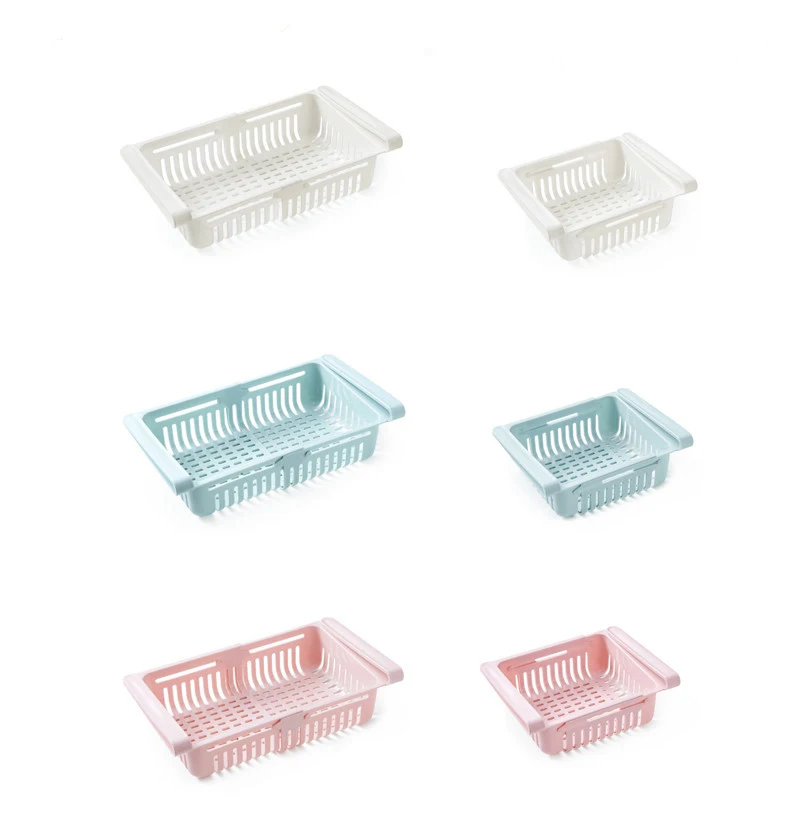 

Multi-Purpose Retractable Drawer Type Refrigerator Container Box Kitchen Fresh Food Fruit Organizer Basket Fridge Storage Bins