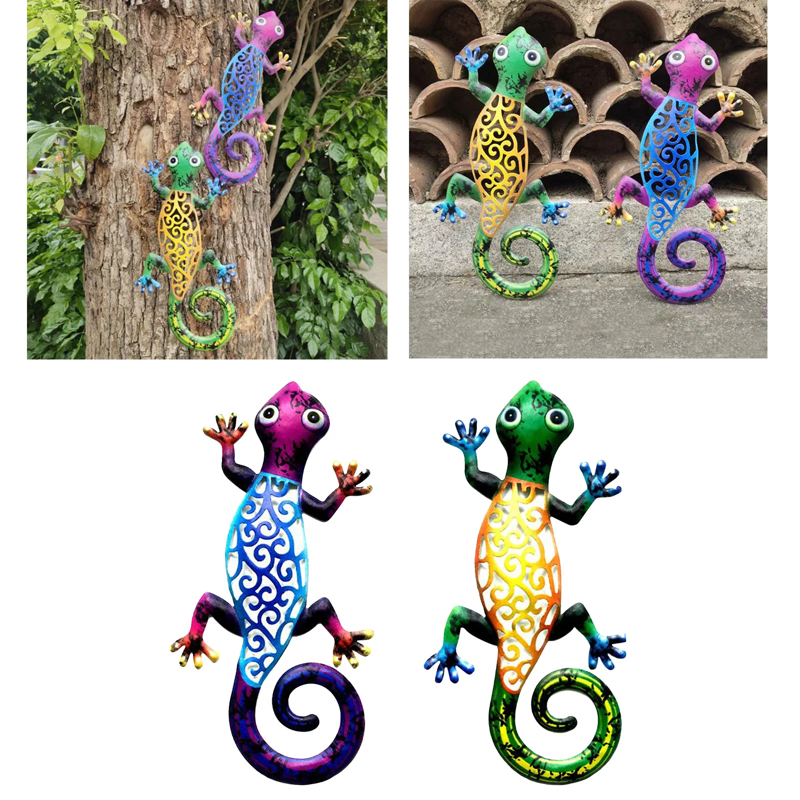 Декоративная ящерица Gecko Artworkd уличное украшение для сада двора металлическая