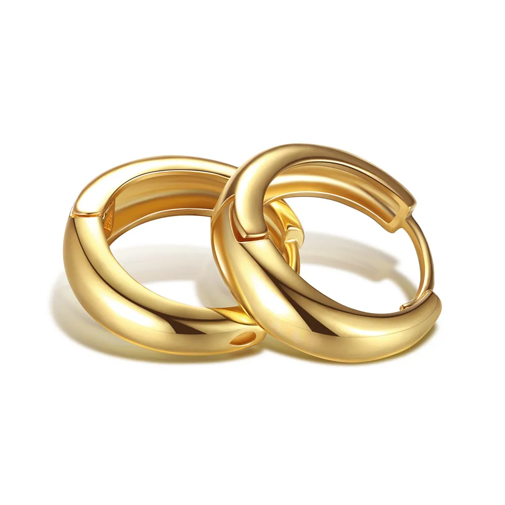 Модные Милые Круглые Гладкие серьги клипсы с фианитом ювелирные изделия женские