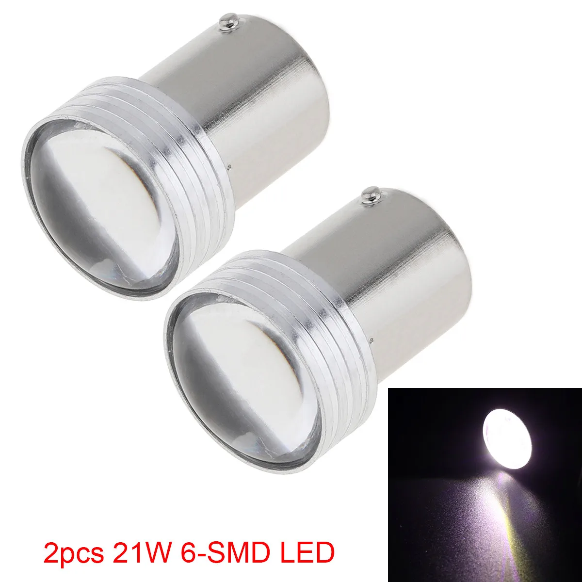 2x DC12V Белый 1156 P21W 6 SMD светодиодный 2835 проектор заднего хода автомобиля источник автоматического резервного