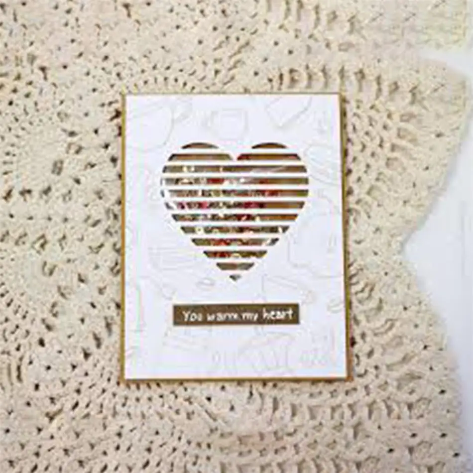 Love Metal Cutting Dies Heart Flower Scrapbooking for Card Making DIY Craft Die Cut Stencil |