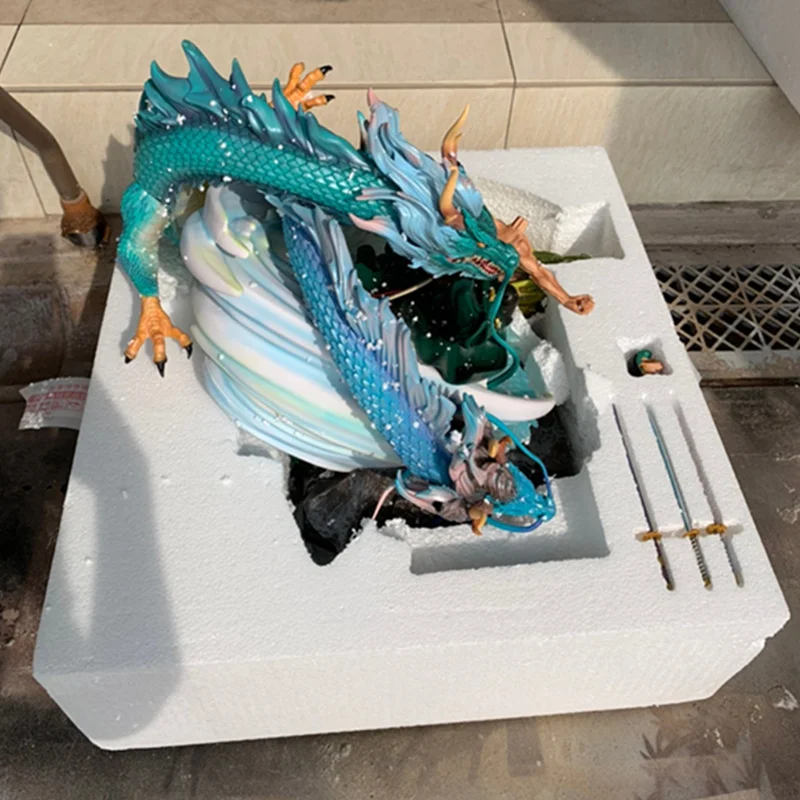 

20" ONE PIECE Roronoa Zoro Statue The Straw Hat Pirates Bust Swordman Full-Length Portrait GK Action Figure Toy BOX 50CM Q591