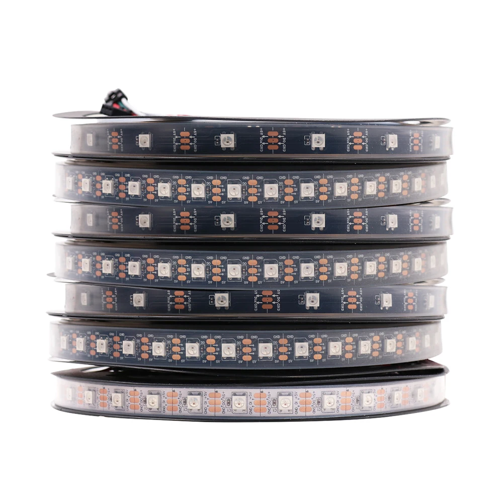 

DC 5V WS2812B RGB Smart Led Pixel Strip Individually Addressable 1m 2m 5m 30 60 144 leds/m WS2812 IC IP30/IP65/IP67 Waterproof