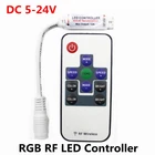 DC 5V-12V-24V RGB RF беспроводной мини светодиодный контроллер дистанционного управления диммер для светодиодной ленты SMD 5050 2835 3528 2835 3014 5630