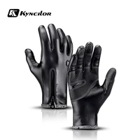 kyncilor mens winter gloves cycling gloves velvet leather men touch screen gloves for sports thermal climbing bycicle gloves