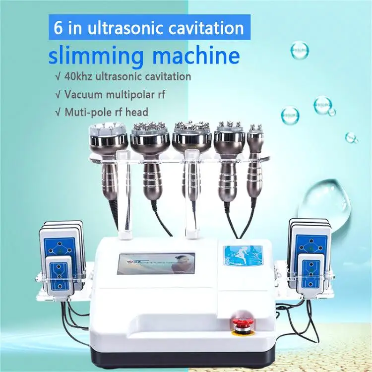 

Newest 6 in 1 Rf 40K Cavitation Vacuum Lipolaser Weight Loss machine Lipo Laser+RF+Cavitation+Vacuum Body Slimming machine