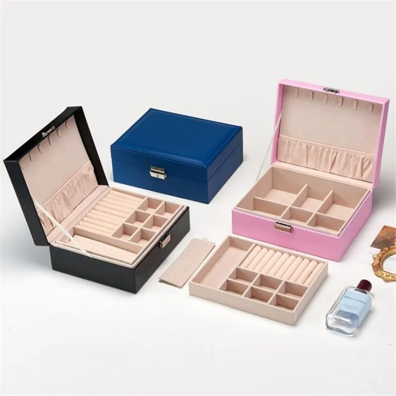 

Split Design Rings Earrings Organizer Ear Studs Jewelry Box Display Stand Holder Rack Showcase Plate Waterproof Storage Box