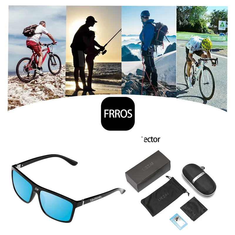 

2021 Daiwa Men Polarized Light Fishing Sunglasses Driving Sunglasses Fishing Glasses Retro Colorful Trend Riding Sports Feature