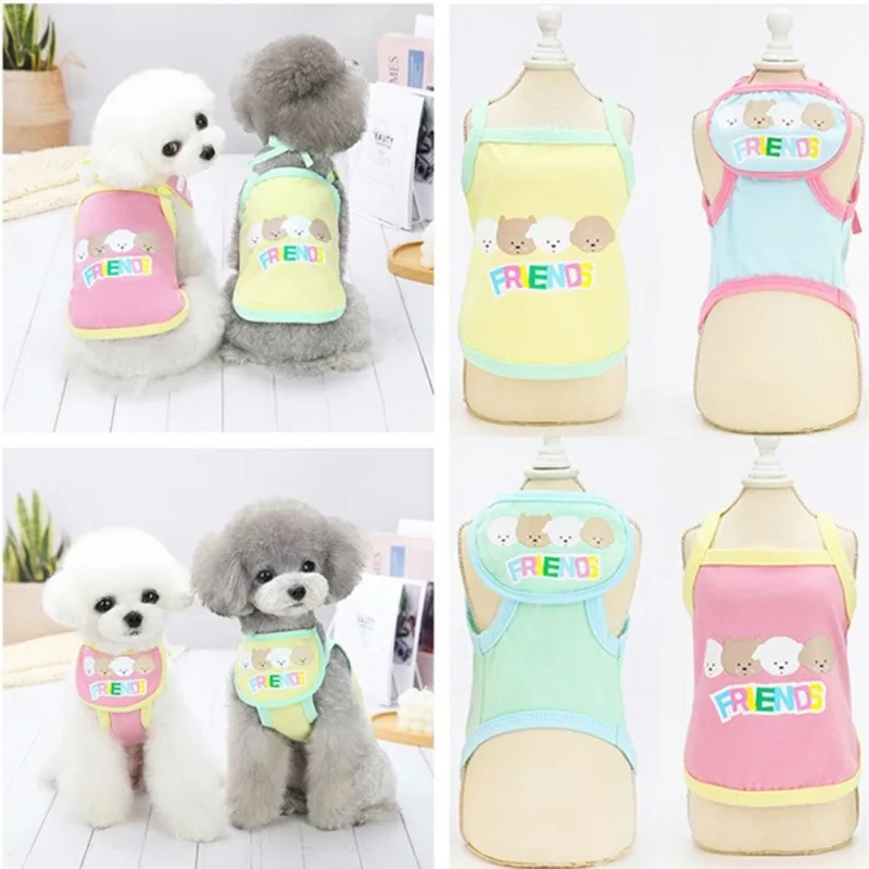 

Dog Cartoon Vest With Saliva Towel Skin-friendly And Breathable Durable Can Be Used With Or Alone Pets Clothes