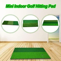 mini portable golf swing practice pad thicked nylon golf grass mat durable anti skid eva base hitting mat golf practice tools