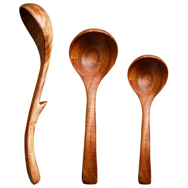 Набор деревянных ложек 3 шт. ковш Кухня Пособия по кулинарии посуда акации набор