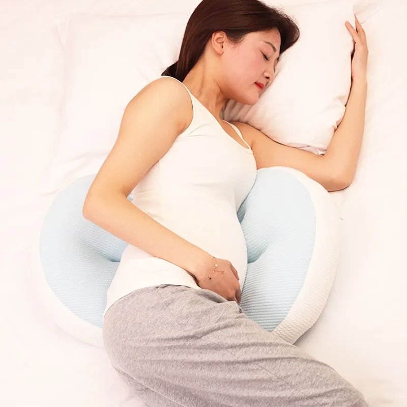 

Pregnant Women Pillow Multi-function Side Sleeper Protect Waist Sleep Pillow Solid Color Pregnancy Waist Pillow Abdomen Support