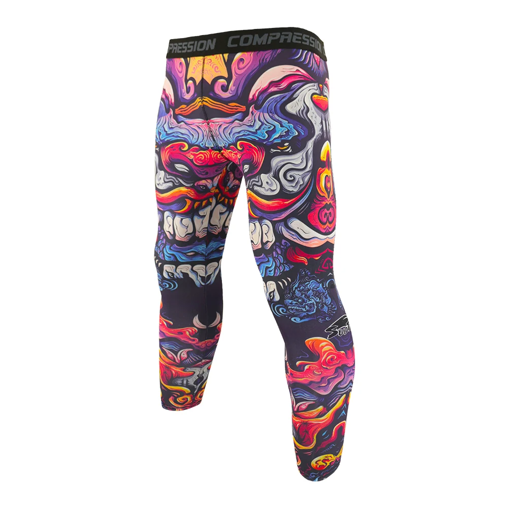 

Men Colorful Cow Breathing Compression Boxing MMA Shorts Tiger Muay Thai Fighting Training Pants Kickboxing Fitness Clothing mma