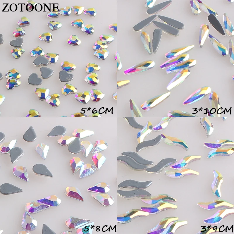 ZOTOONE/высококачественные блестящие стразы на плоской подошве с кристаллами