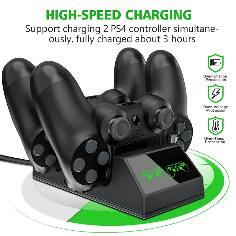 Для PS4/Slim/Pro быстро джойстик зарядная док-станция с Светодиодный индикатор и контроллер зарядное устройство для геймпада зарядного устройства для Play Station 4 PS4