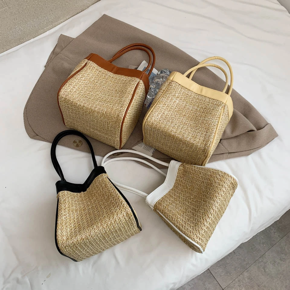 

2021 New Casual Weave Women's Totes Fashion Shoulder Bag Fashion High Quality Exquisite Shopping Handbags for Women wholesale