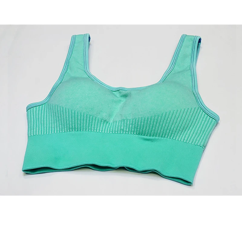 

IMLARIO Ribbed Sports Bras Push Up Yoga Top Shockproof Women Fitness Gym Workout Bra Seamless Active Wear Yoga Vest Running Tops