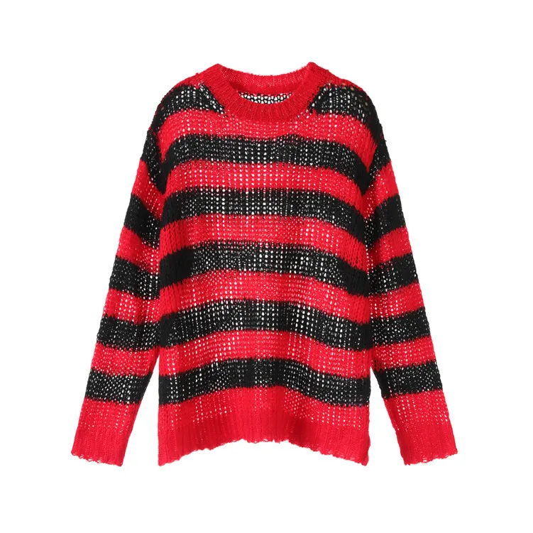 Сексуальный прозрачный свободный свитер 2019 осень женский негабаритный уличная