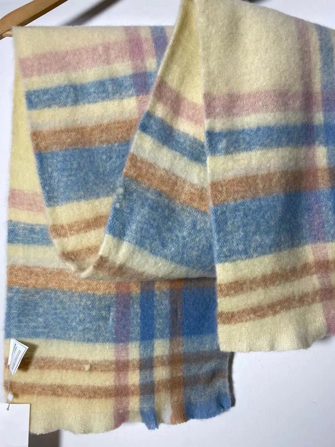 Women's Plaid Pattern Tassels Scarf Cashmere New Fashion Soft Warm Ladies Shawl 2021 Autumn Winter | Аксессуары для одежды