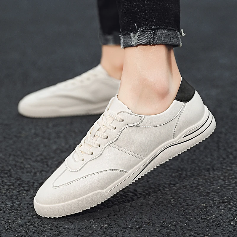 Мужская кожаная повседневная обувь трендовая для вождения взрослых мужские