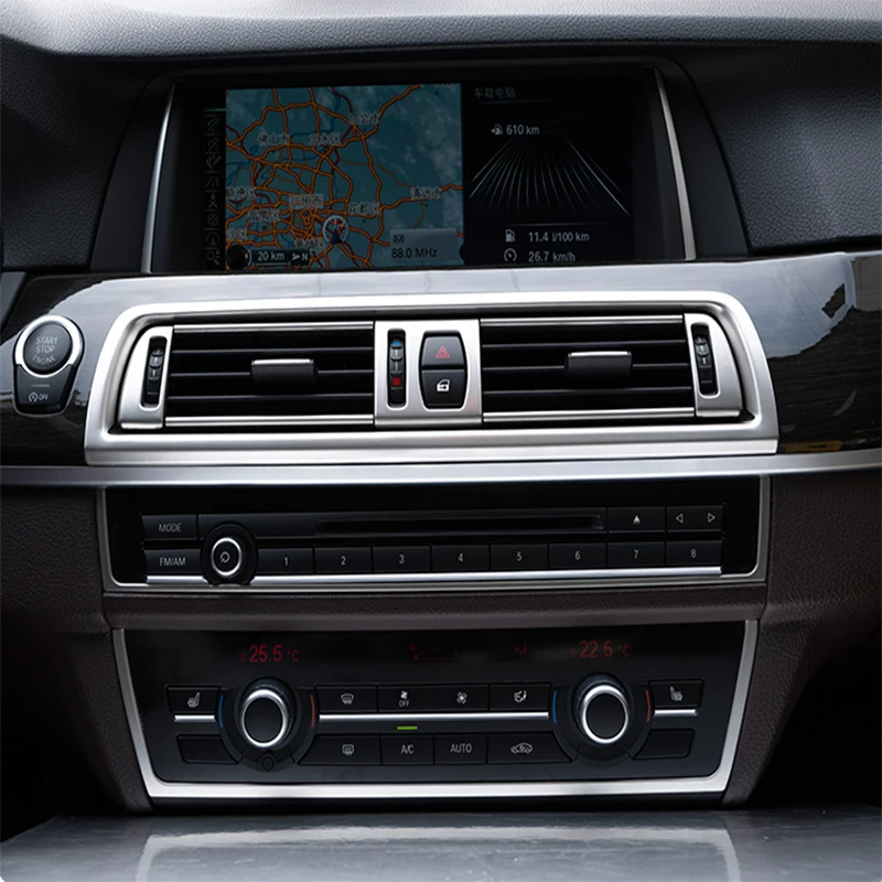 

Аксессуары для BMW 5 серии F10 Автомобильный интерьер кондиционер CD консоль панель декоративная крышка отделка полоса наклейка автостайлинг