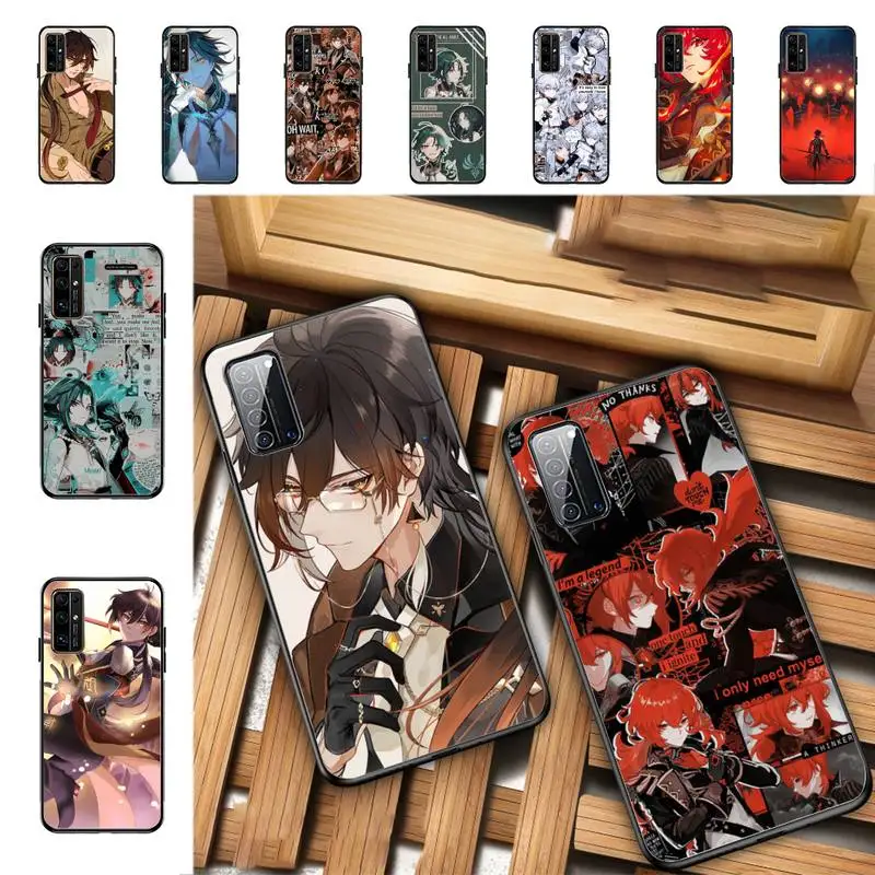 

YNDFCNB zhongli genshin impact Phone Case for Huawei Honor 8 x 9 10 20 V 30 pro 10 20 lite 7A 9lite case