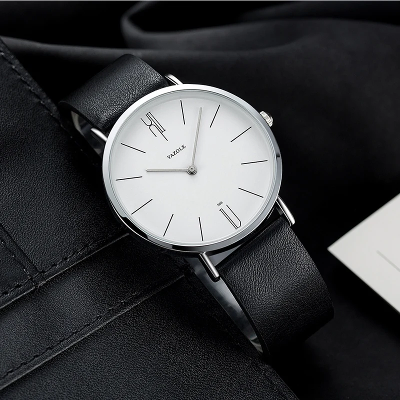 Relojes Para Hombre YAZOLE модные мужские часы брендовые роскошные наручные с кожаным
