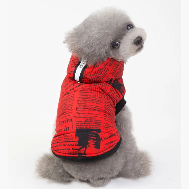 Осенне зимнее теплое пальто на хлопковой подкладке с принтом газет для маленьких