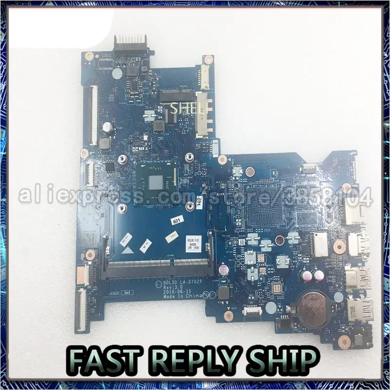 Материнская плата SHELI для HP 250 G5 854944 601 SR2KN N3060 BDL50 LA D702P DDR3 протестированная