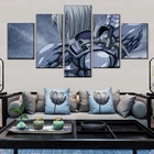 Картины на холсте HD, домашние декоративные рамки для гостиной, 5 шт., картины аниме Клеймор, настенные художественные модульные плакаты