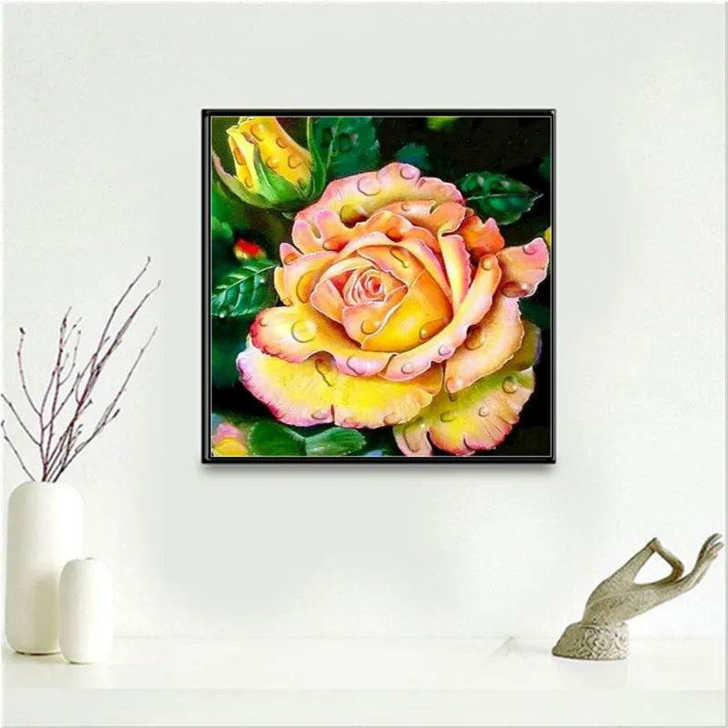 

5D DIY diamond flower vase cross stitch diamond embroidery mosaic full round diamond home decoration