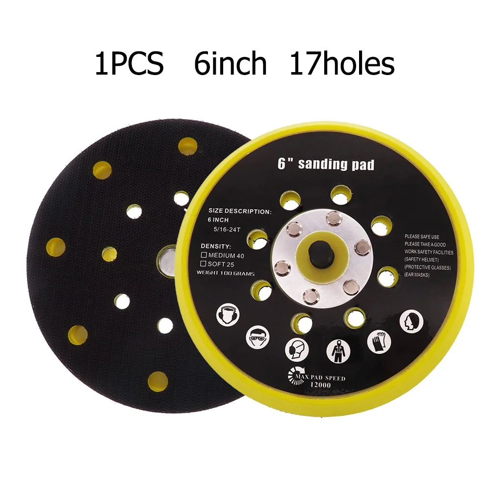 

6\"150mm Backing Pad 9/15/17/52Holes Backing Pad Hook&Loop Sanding Pads