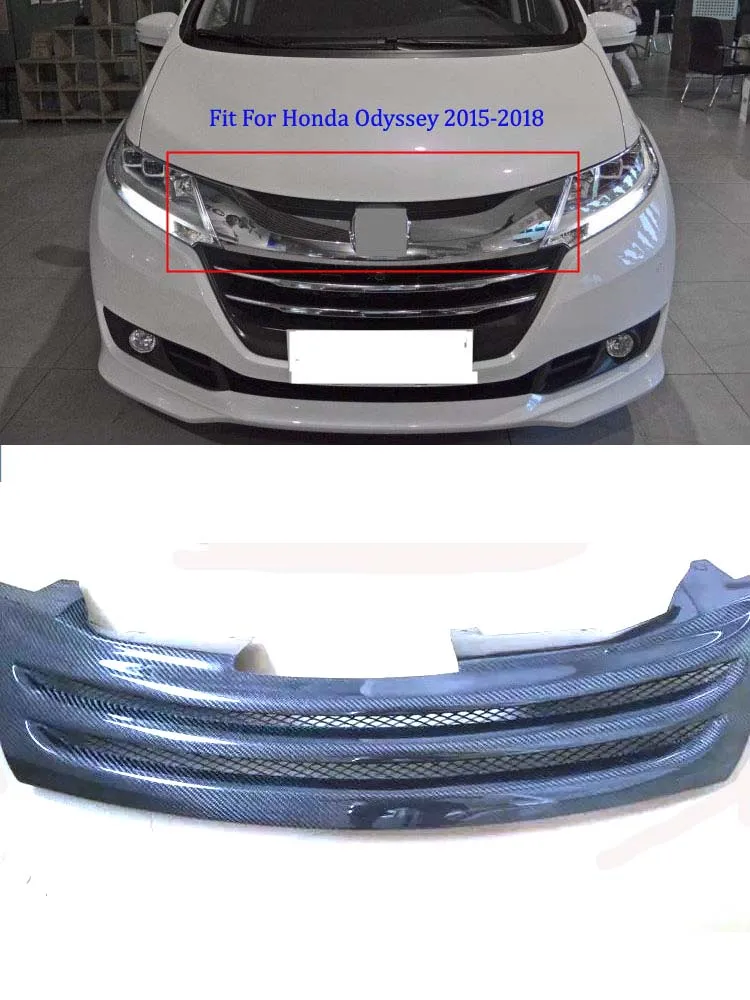 

carbon fiber texture Front Grill Grille Fit For Honda Odyssey 2015-2018