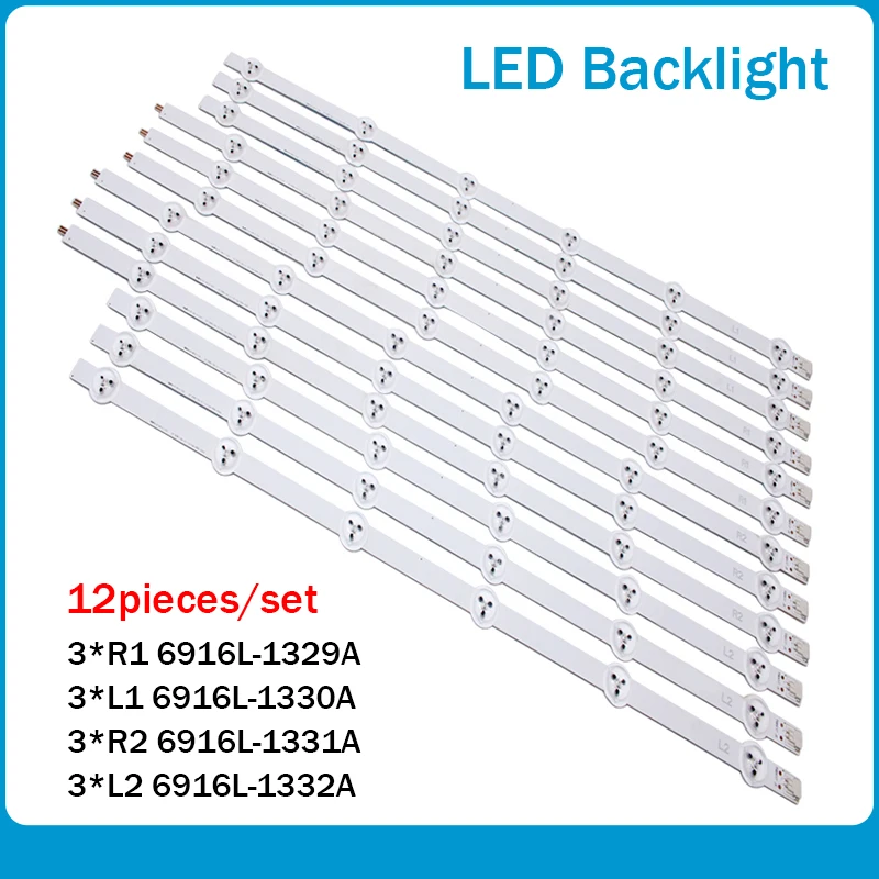 1 комплект = 12 шт. Светодиодная лента LC550DUN 55 &quotROW2.1 Rev 0 R1 Тип 6916L 1329A 1330A 1331A 1332AArticle