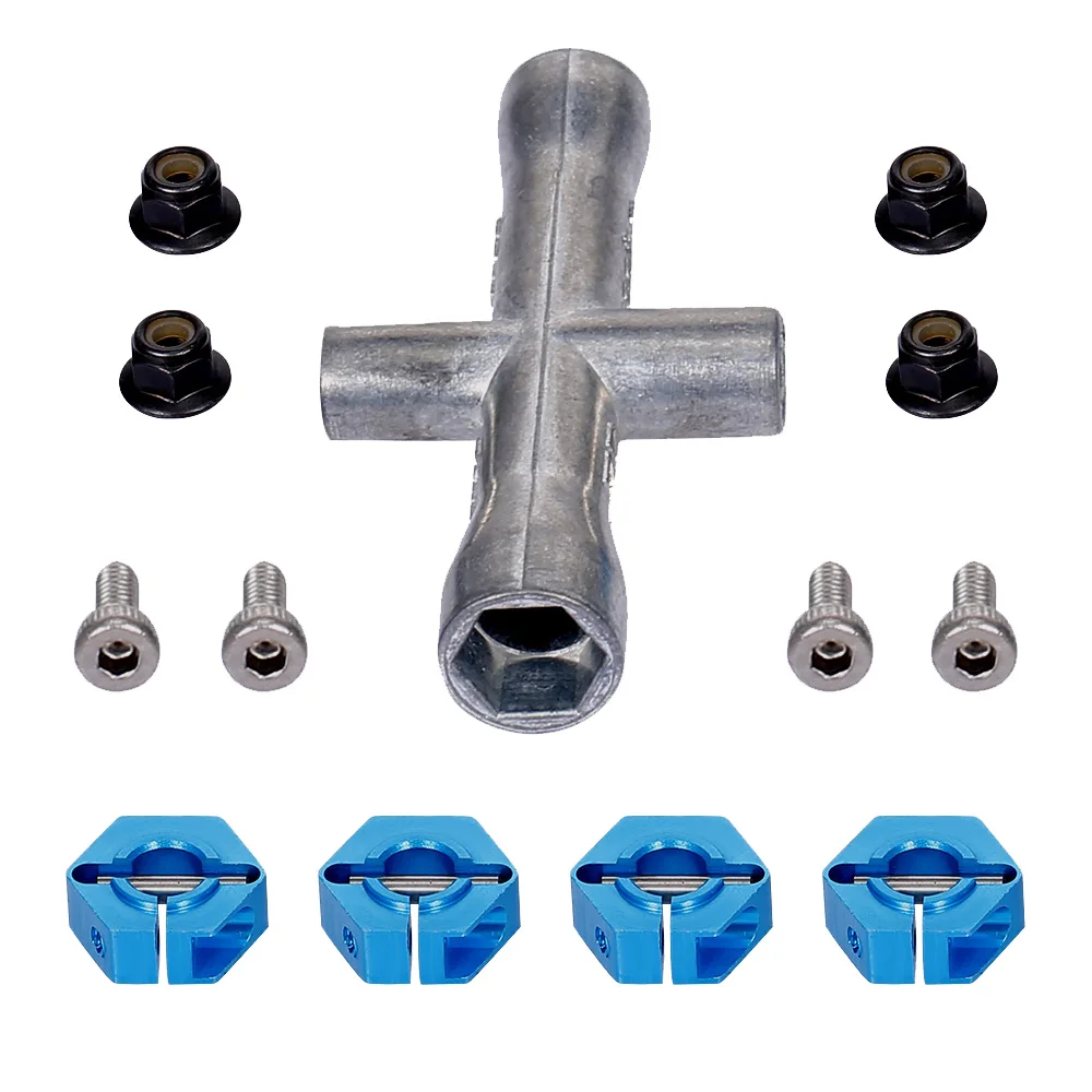 4 шт. Алюминий 12 мм ступица Шестигранная муфта колеса Hex для Traxxas 1/10 Stampede Slash Rustler 2WD