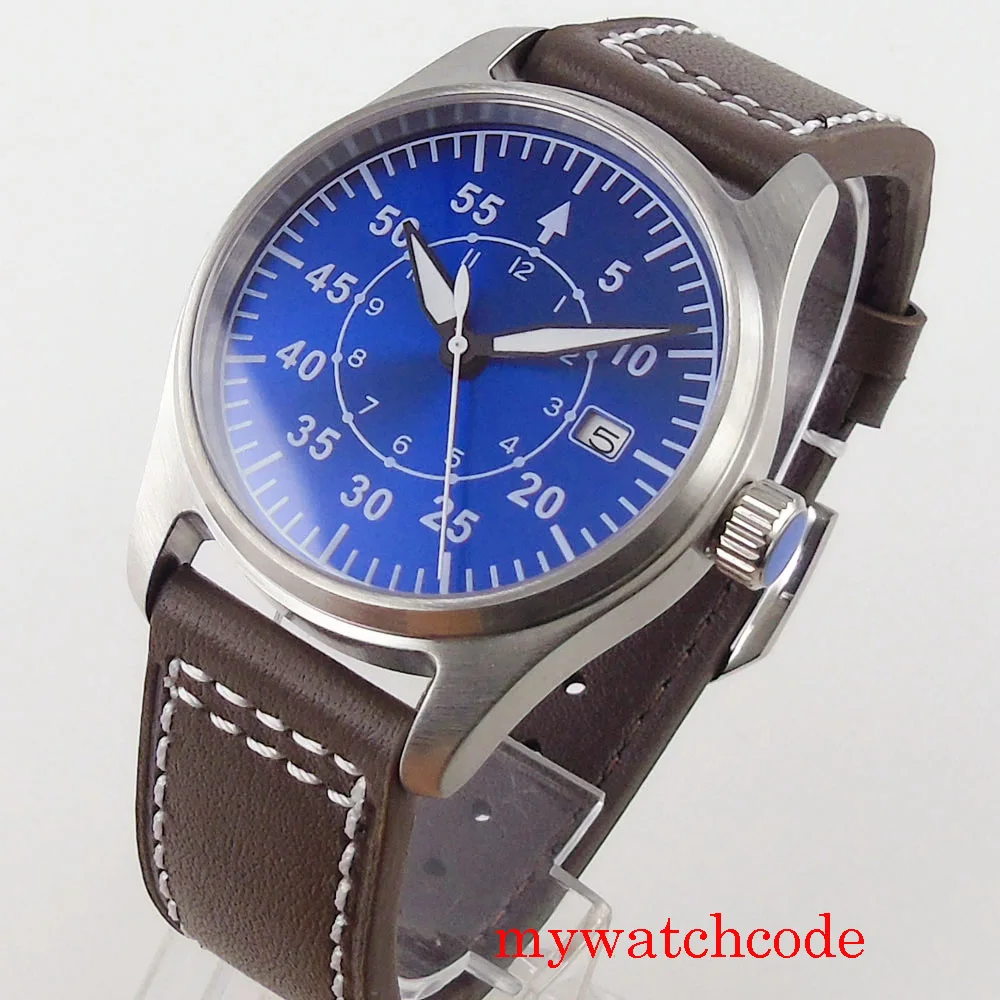 

NH35 Sterile Automatic Luminous 39mm Watch Men Sapphire Glass Calendar 200m Water Resistance Leather Strap 4 Models